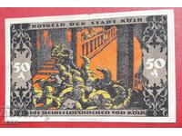 Банкнота-Германия-С.Рейн-Вестфалия-Кьолн-50 пфенига 1922