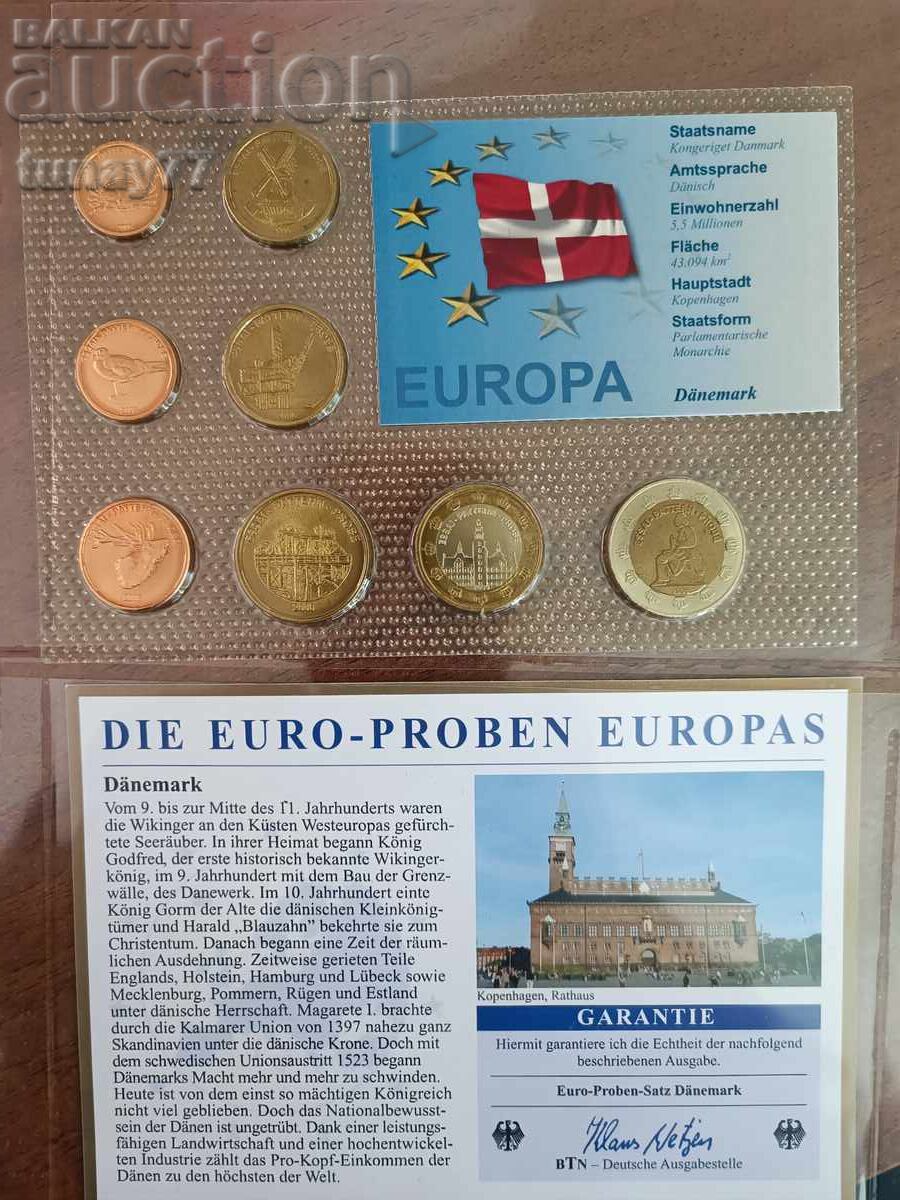 Numismatic set with Danish euro trial coins - 6