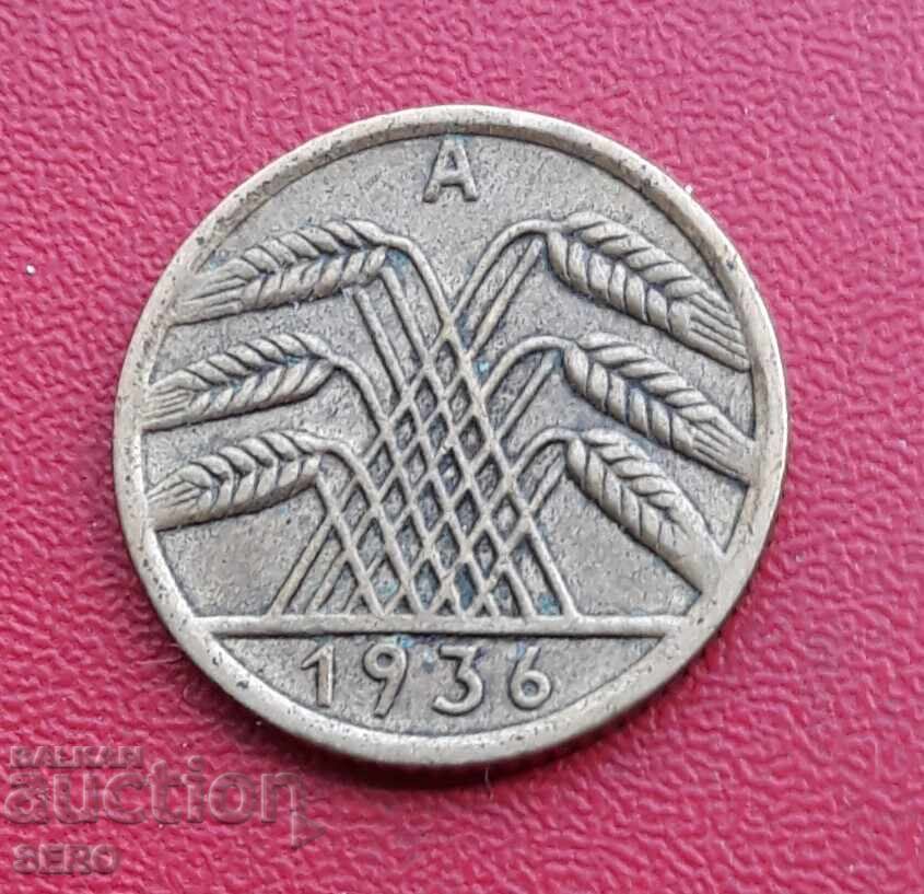Германия-5 пфенига 1936 А-Берлин с цена € 0.51 | 1.00 лв.