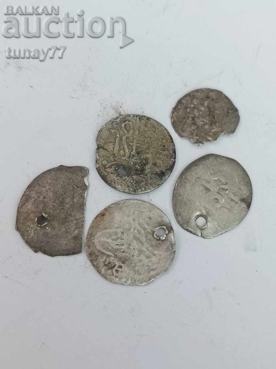 Lot of old silver Islamic coins for collection
