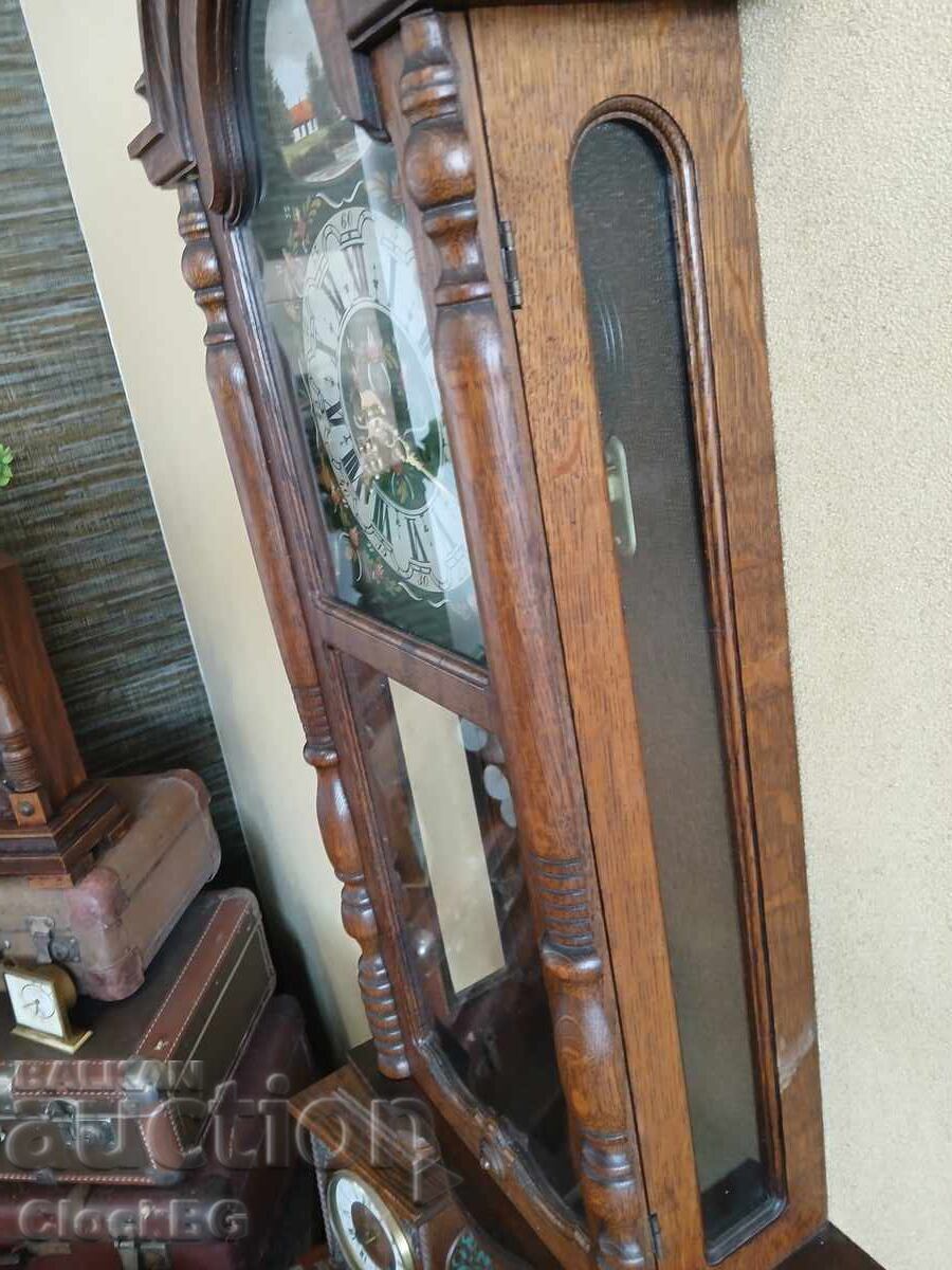 Delivery of Long oak clock hand-painted dial