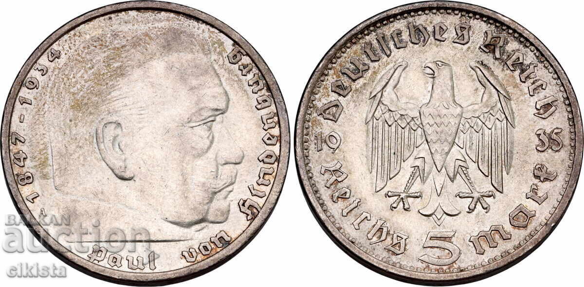 5 Райхсмарки 1935 А