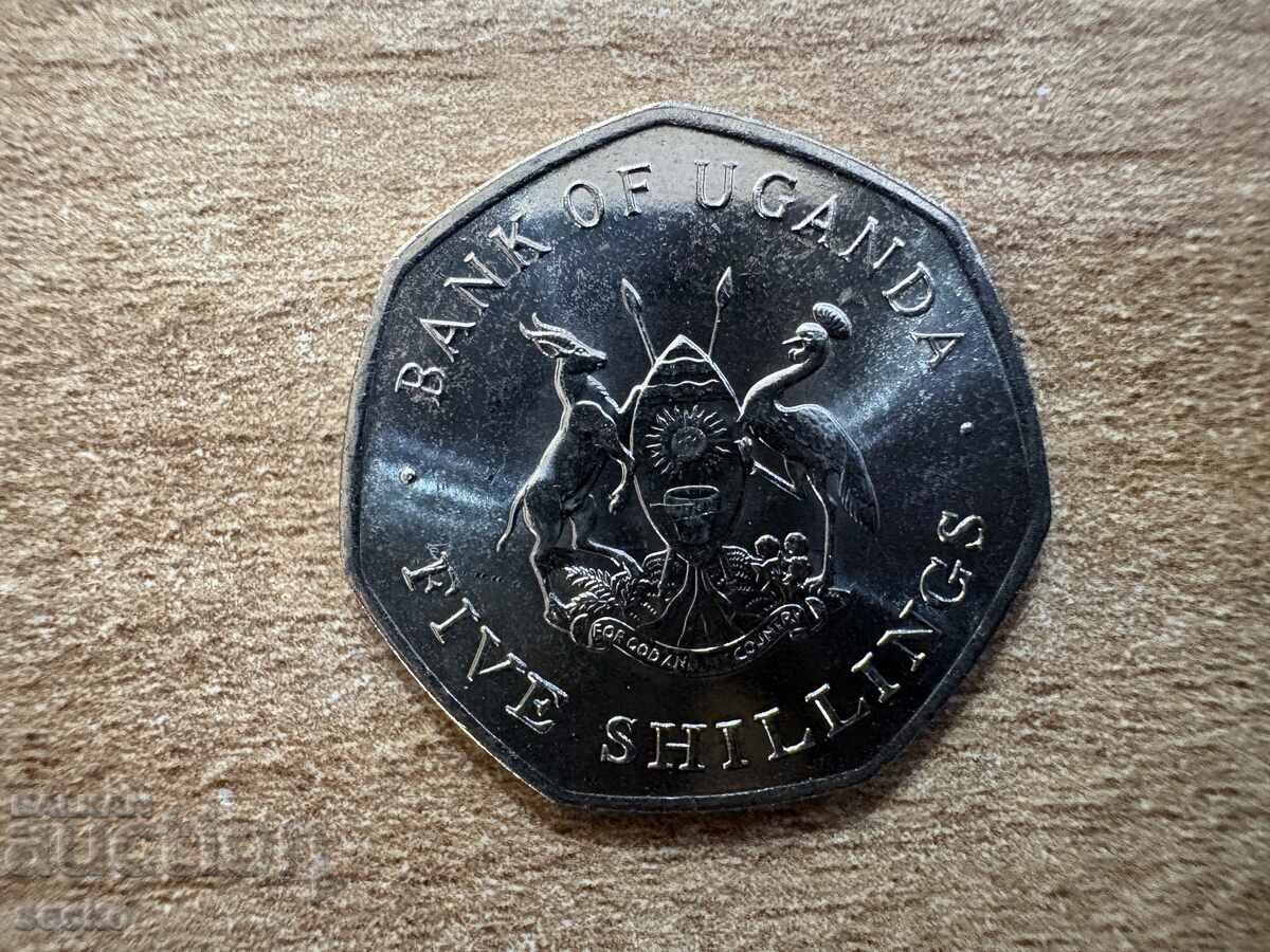 Uganda - 5 șilingi (1987) cu preț € 0.90 | 1.76 BGN