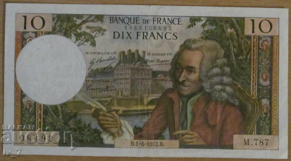 10 FRANCS 1972, FRANCE