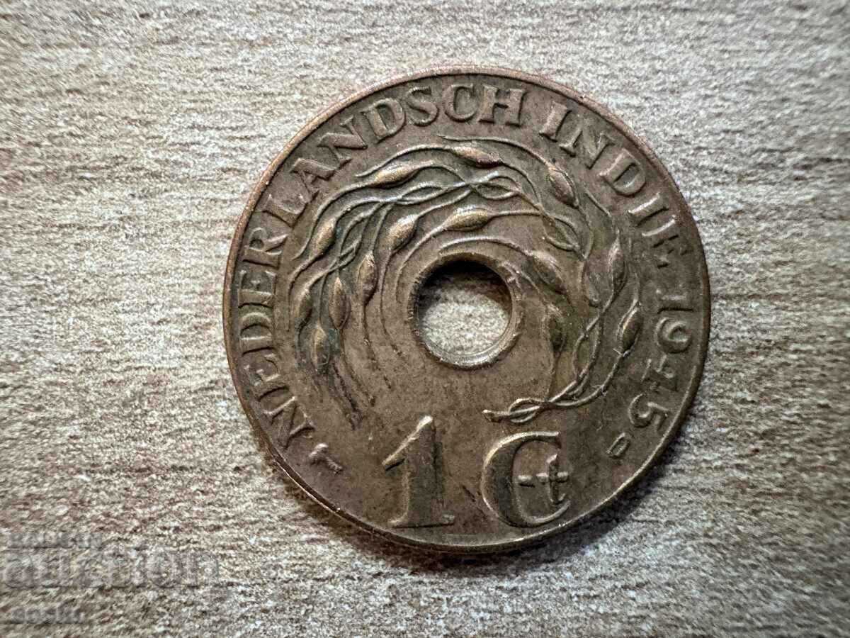 Indiile de Est Olandeze - 1 cent (1945) - D - Denver