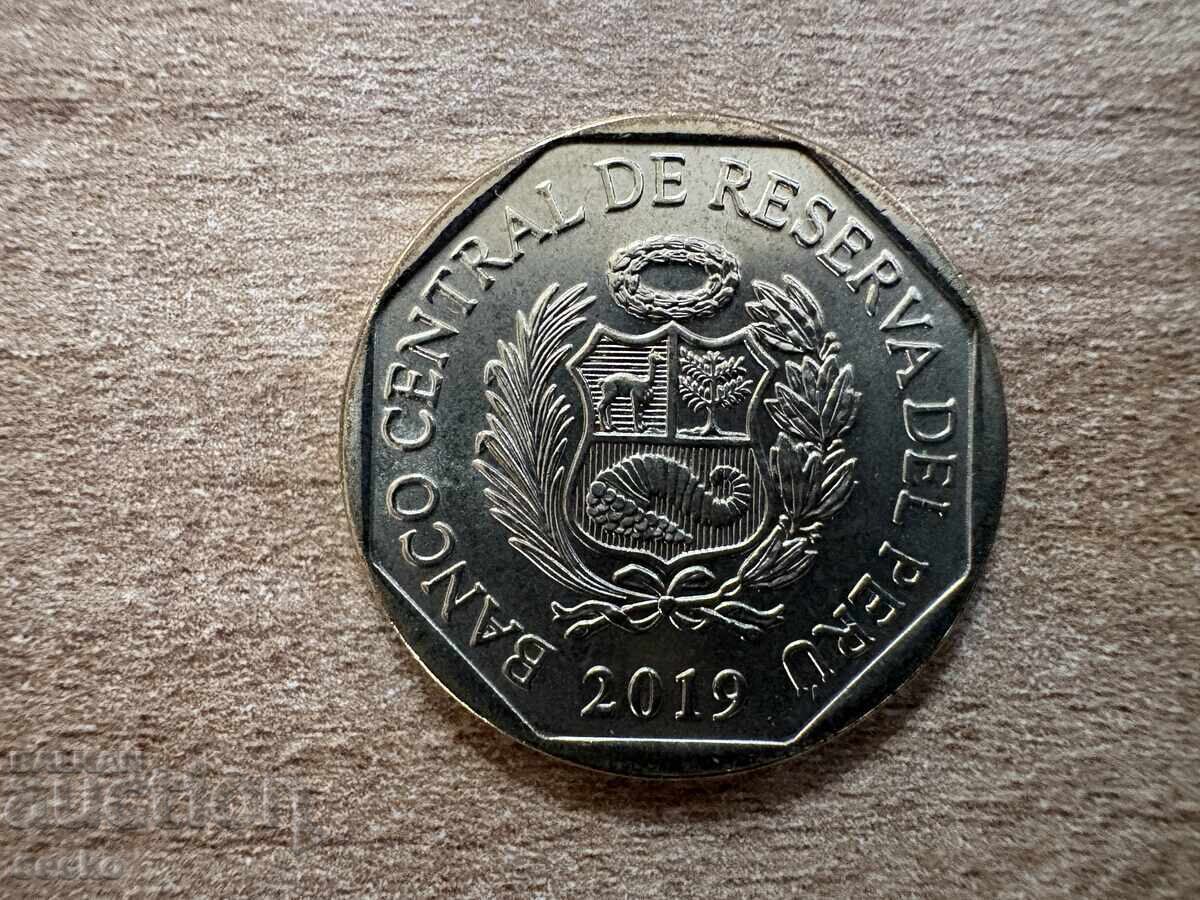 Peru - 1 sol (2019) - Broasca de apă Titicaca (Telmatobius cu preț € 2.40 | 4.69 BGN