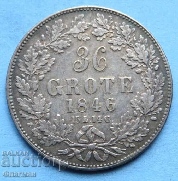 Βρέμη 36 Grote / 1/2 Τάληρο / 1846