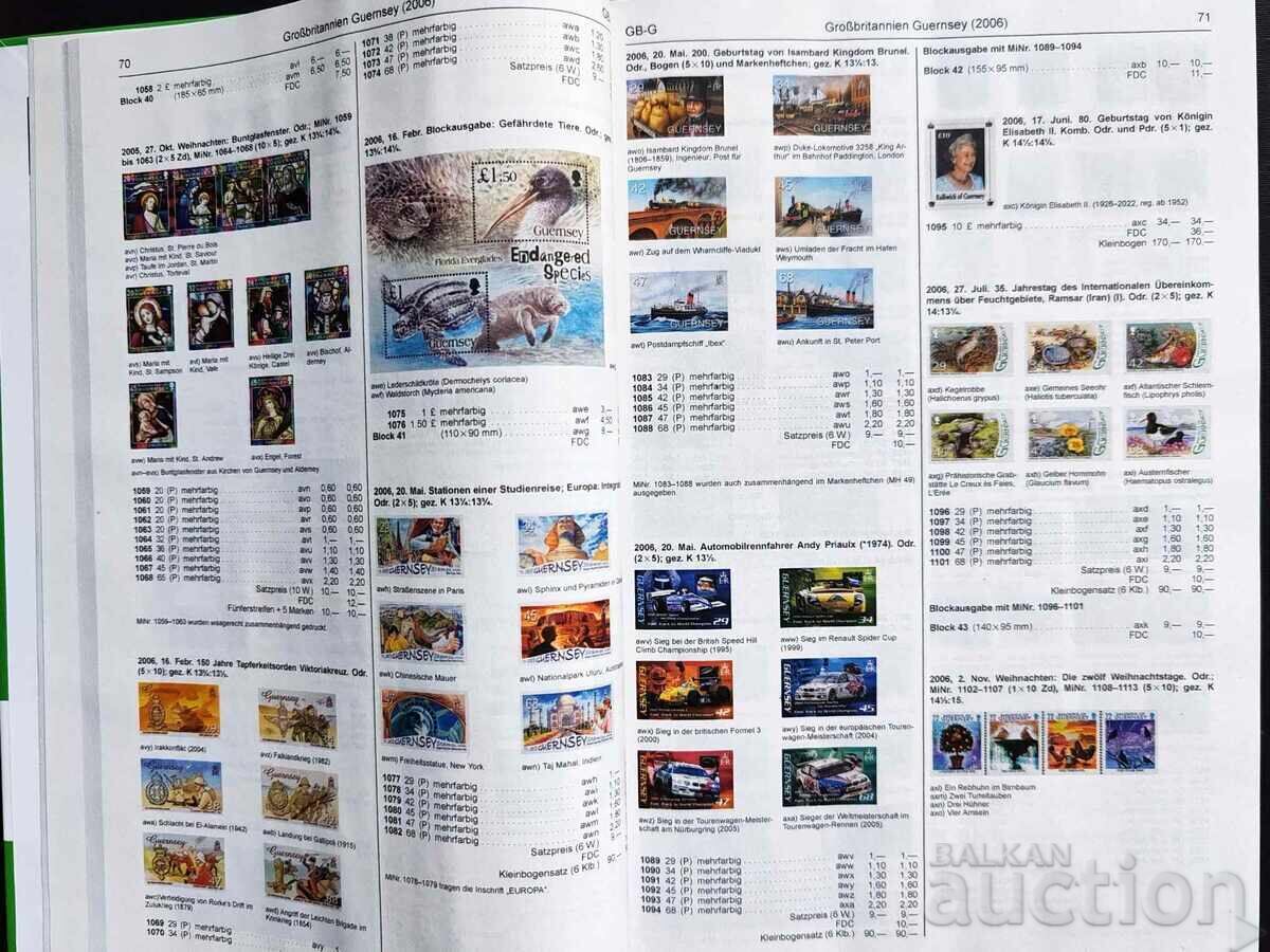 Licitație Carte. Catalog filatelic „MICHEL“ pentru Insulele Canalului și Licitație Carte. Catalog filatelic „MICHEL“ pentru Insulele Canalului și