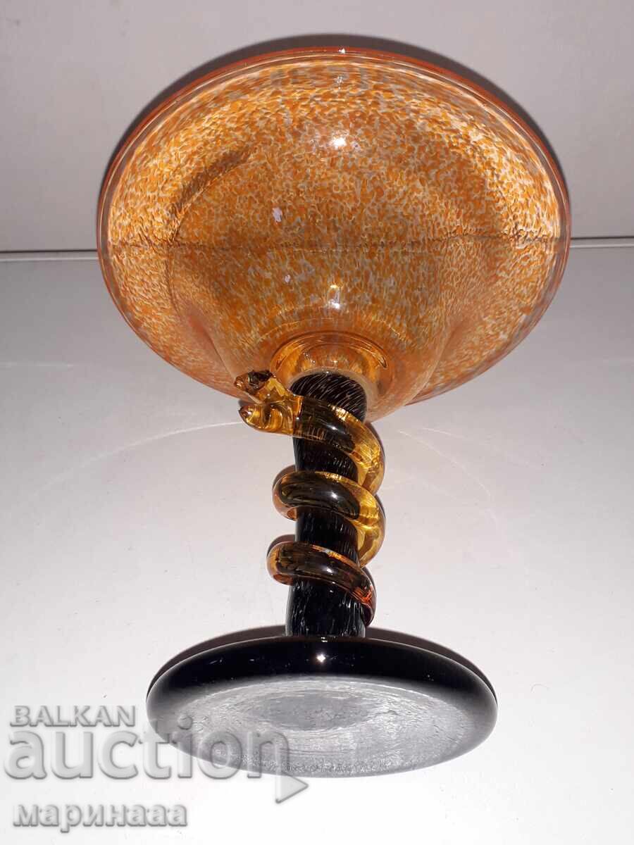 VASE-BOWL. BLOWN GLASS. SWEDEN - 6