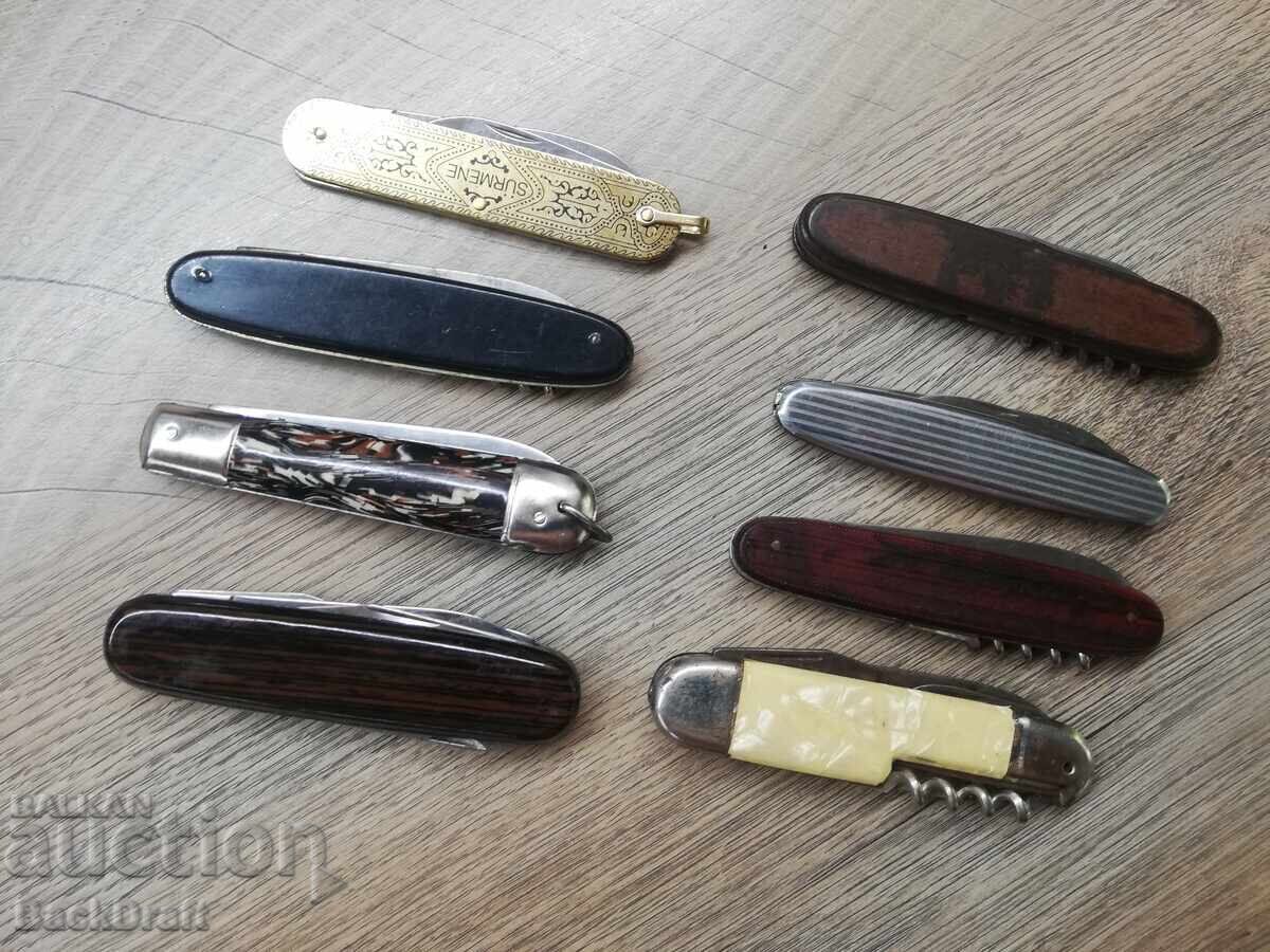 Lot de briceaguri pliabile germane vechi, cuțit, lamă, cuțite - 6 Lot de briceaguri pliabile germane vechi, cuțit, lamă, cuțite - 6