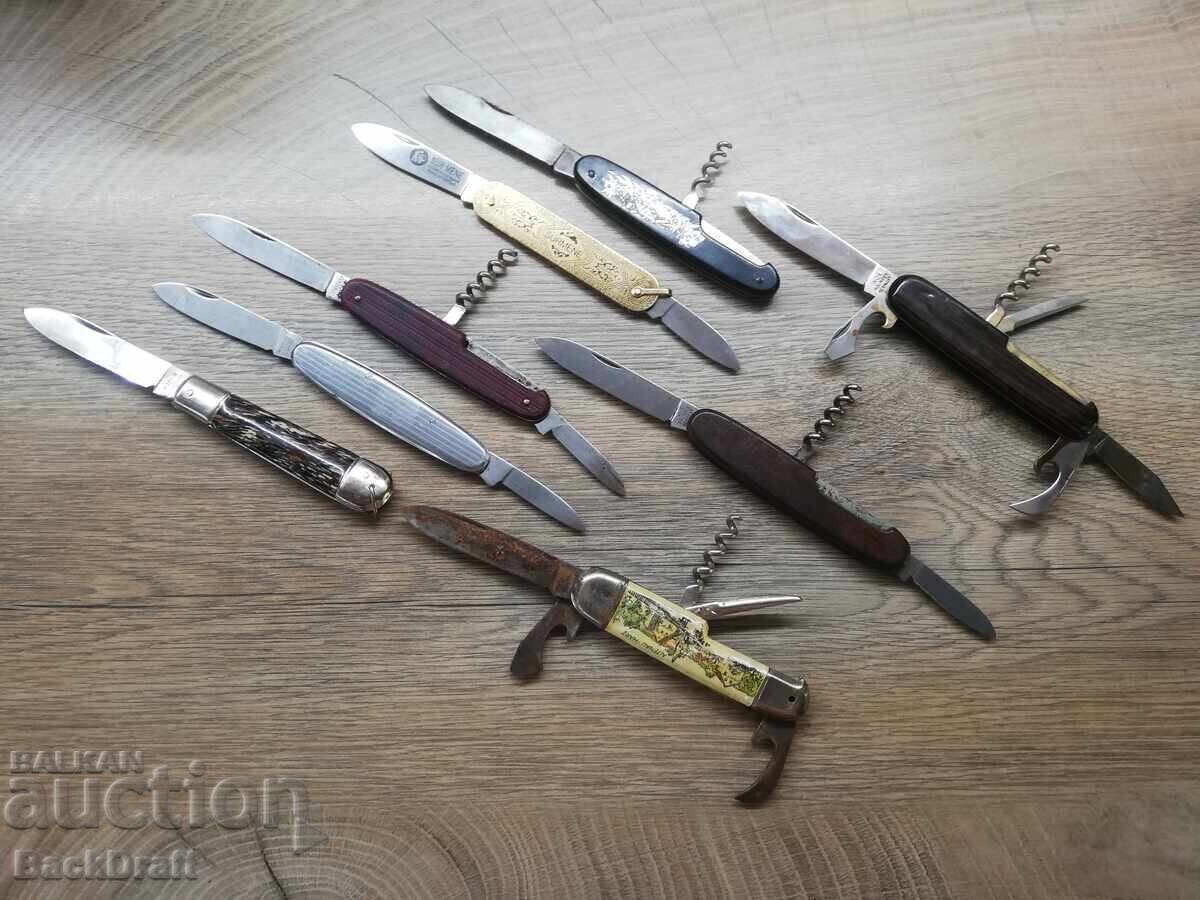 Lot de briceaguri pliabile germane vechi, cuțit, lamă, cuțite Lot de briceaguri pliabile germane vechi, cuțit, lamă, cuțite