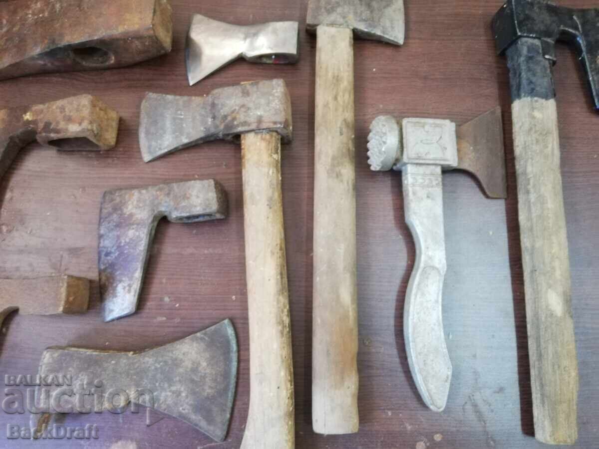 Lot 10 bucăți topoare vechi, toporișcă, satâr cu preț € 74.90 | 146.49 BGN