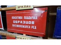 6 enamel signs 40x30cm -
