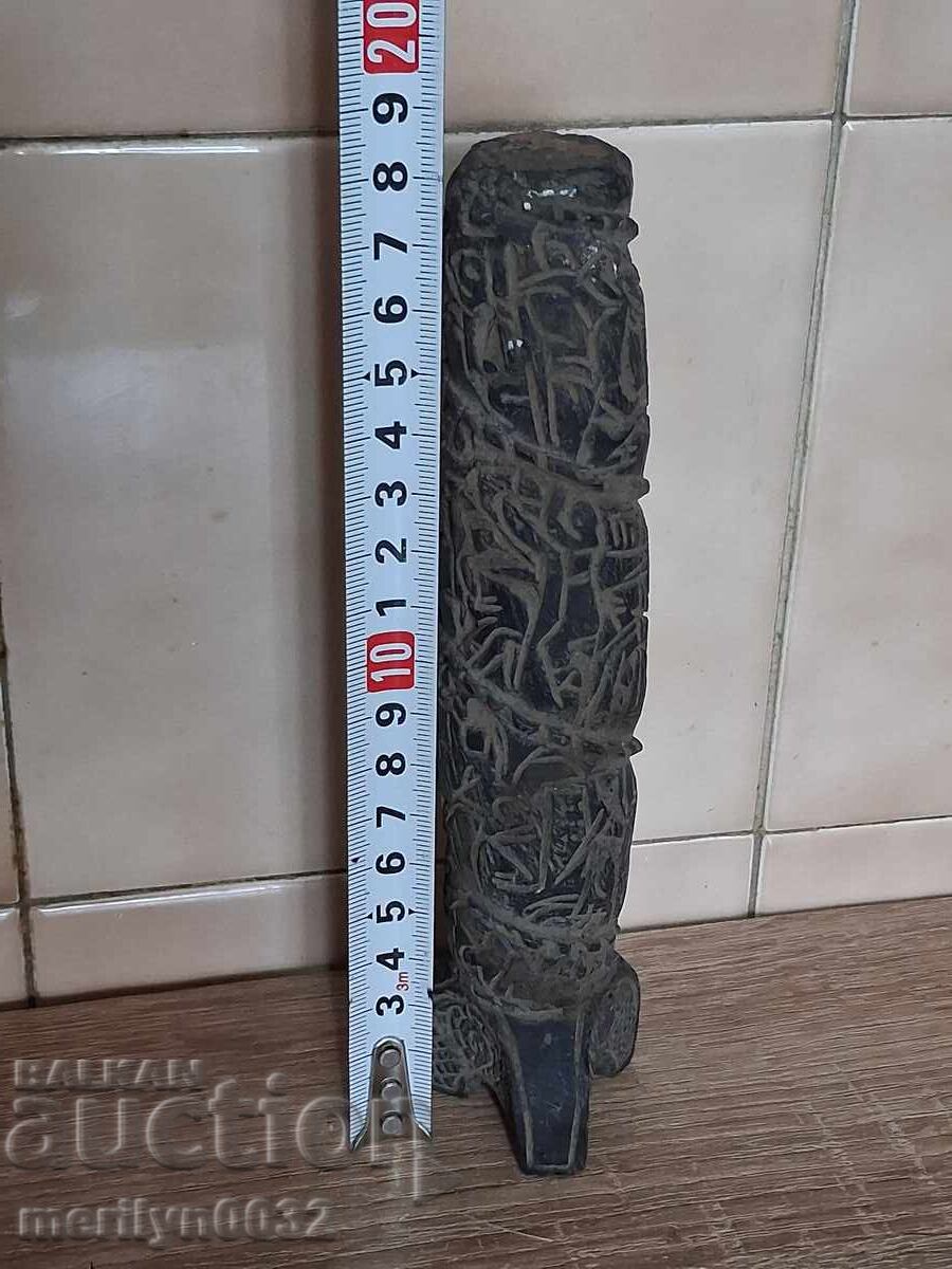Obiect votiv vechi din lemn totem idol - 6