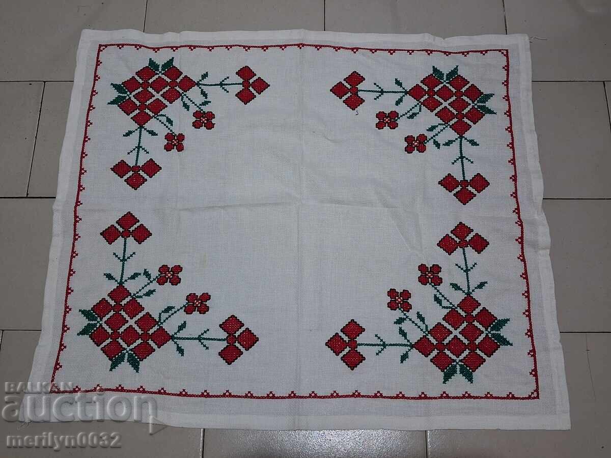 Cec brodat vechi, fata de masa, milo, broderie bulgara