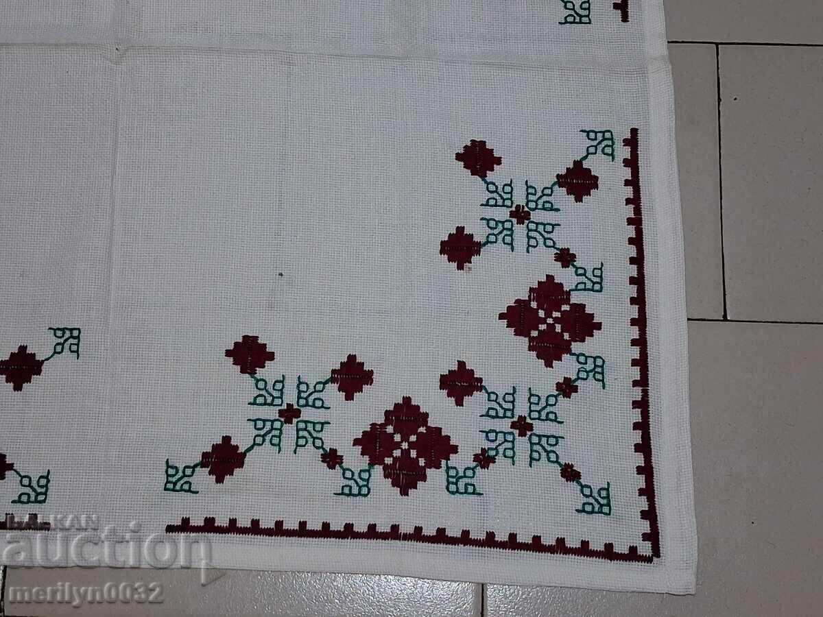 Old embroidered check, tablecloth, milo, Bulgarian embroidery with price € 21.99 | 43.01 BGN Old embroidered check, tablecloth, milo, Bulgarian embroidery with price € 21.99 | 43.01 BGN
