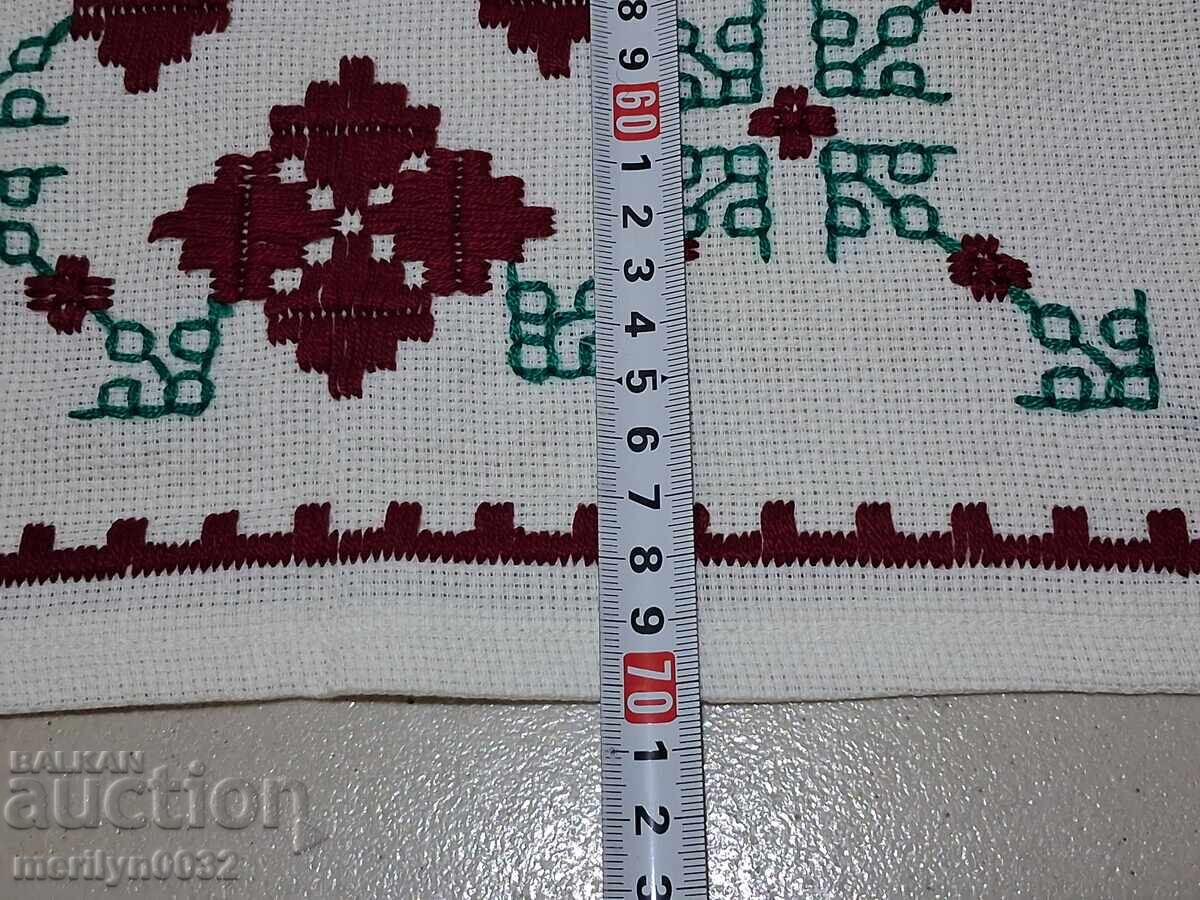 Old embroidered check, tablecloth, milo, Bulgarian embroidery - 5 Old embroidered check, tablecloth, milo, Bulgarian embroidery - 5