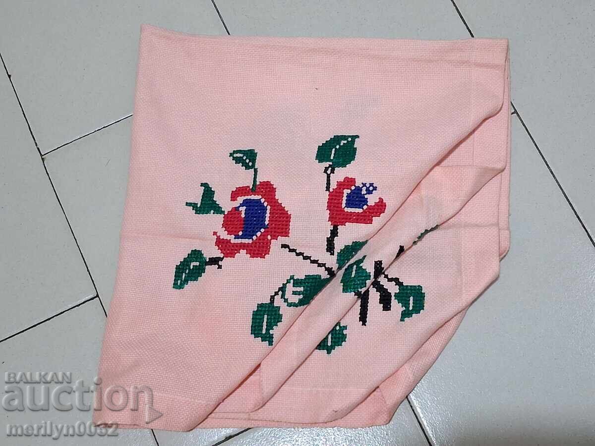 Old embroidered check, tablecloth, milo, Bulgarian embroidery - 7 Old embroidered check, tablecloth, milo, Bulgarian embroidery - 7
