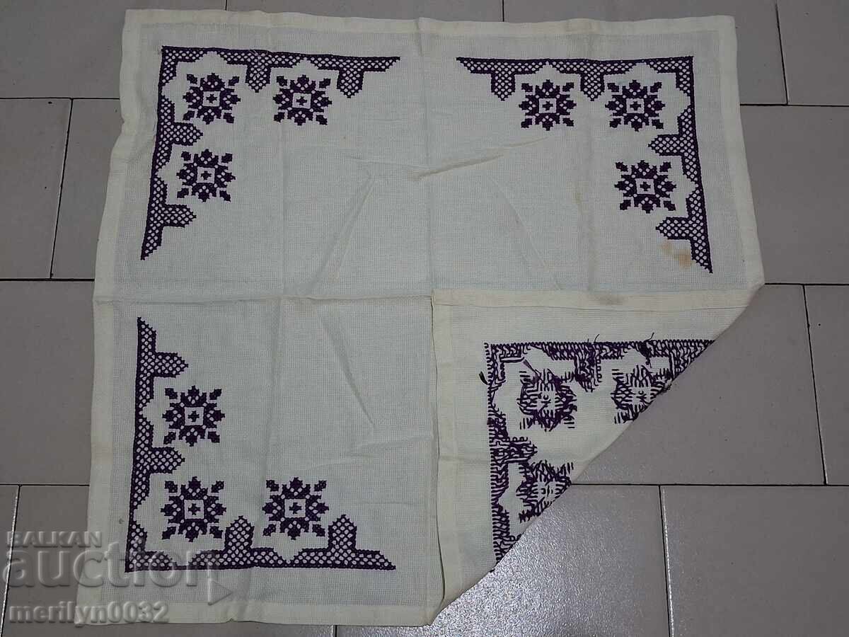 Auction  Old embroidered check, tablecloth, milo, Bulgarian embroidery