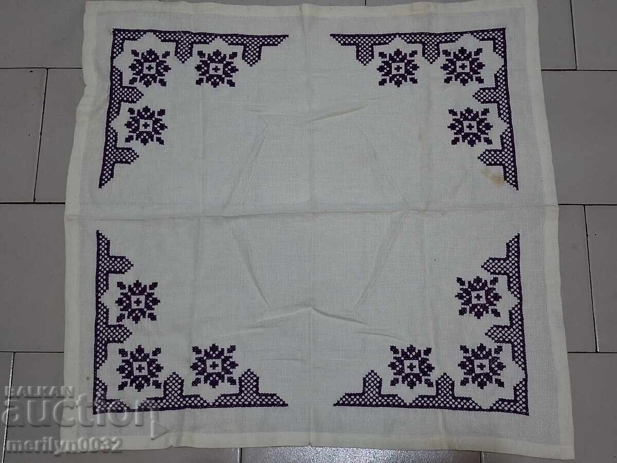 Old embroidered check, tablecloth, milo, Bulgarian embroidery