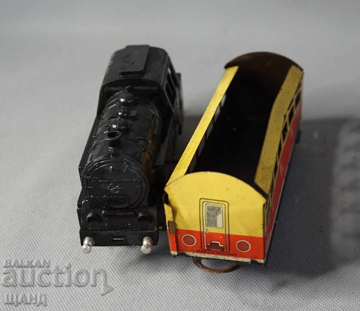 Licitație Lot jucării vechi nemțești din metal locomotivă, vagon
