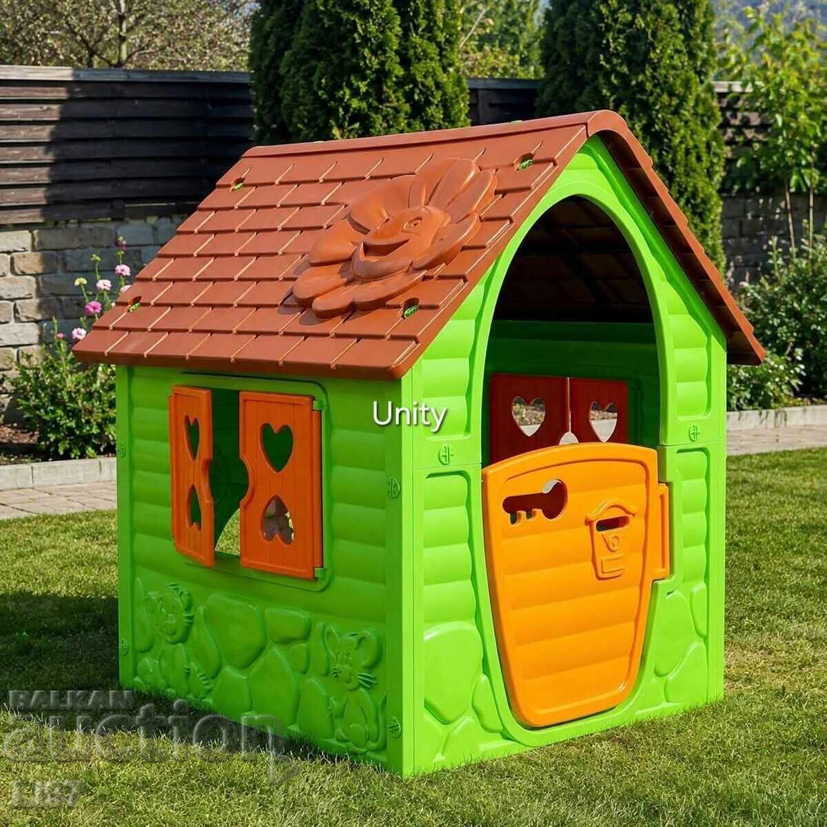 Căsuță de grădină pentru copii – Căsuță verde de joacă pentru exterior și Căsuță de grădină pentru copii – Căsuță verde de joacă pentru exterior și