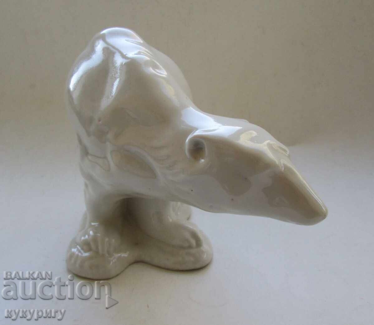 Veche figurină din porțelan rusesc, statuetă urs polar alb - 5 Veche figurină din porțelan rusesc, statuetă urs polar alb - 5