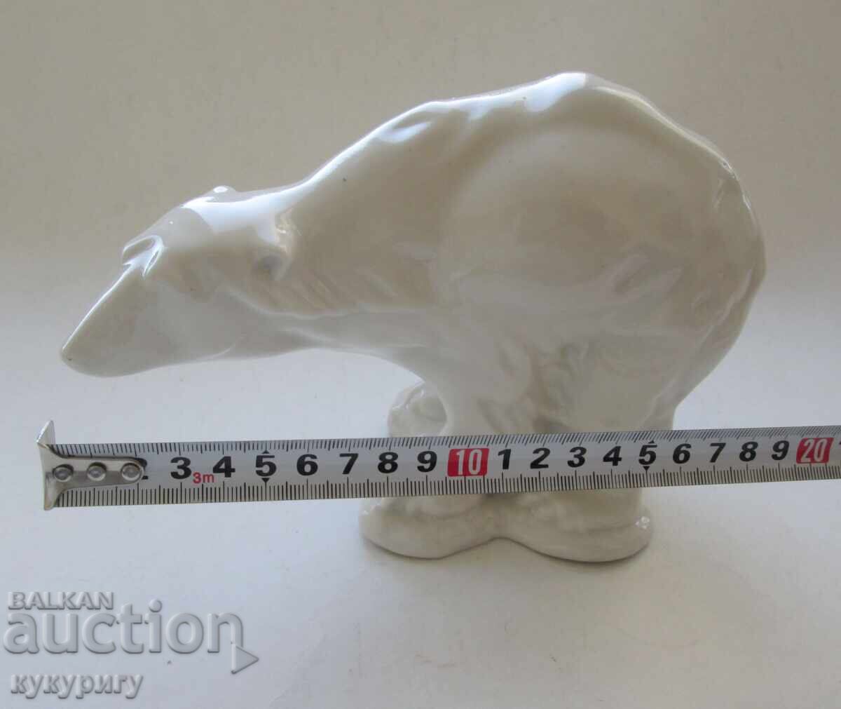 Veche figurină din porțelan rusesc, statuetă urs polar alb - 7 Veche figurină din porțelan rusesc, statuetă urs polar alb - 7