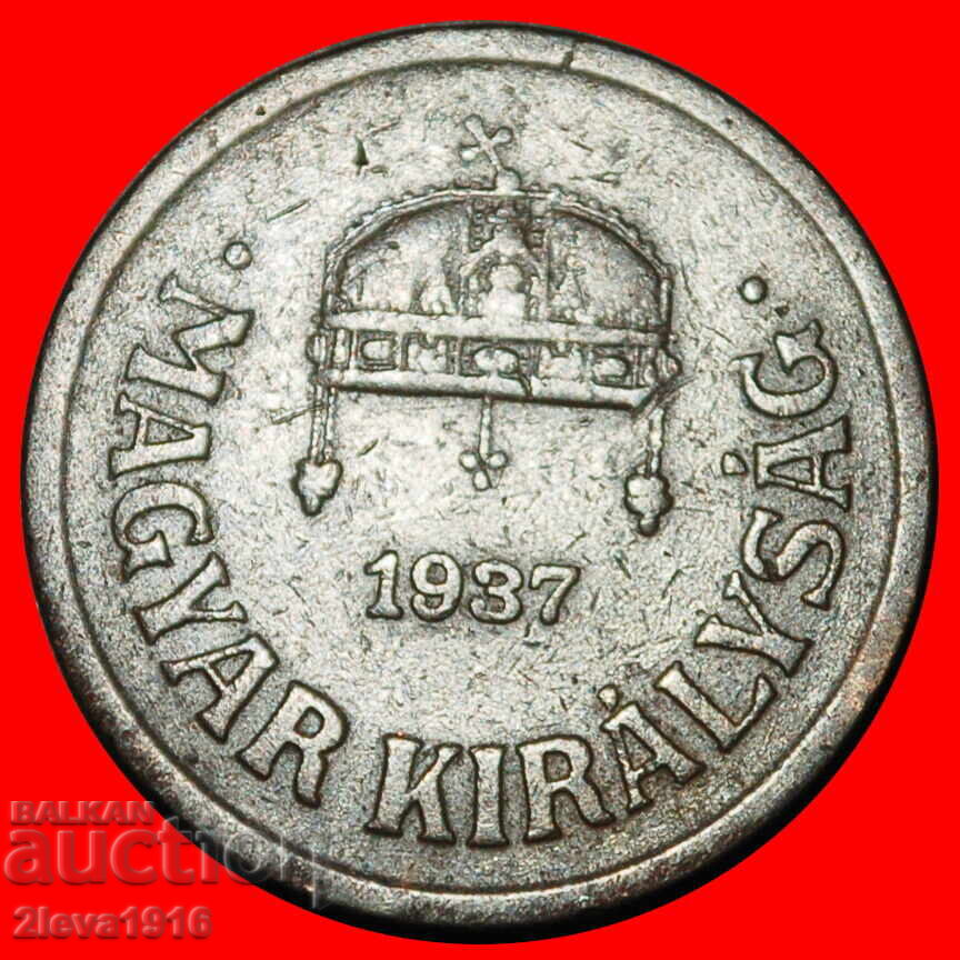 Ⰺ COROANA SFÂNTULUI ȘTEFAN (1926-1940): UNGARIA ★ 2 FILLERI 1937! cu preț € 1.69 | 3.31 BGN