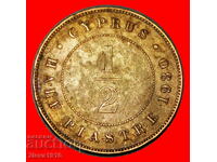 Ⰺ GREAT BRITAIN (1922-1931): CYPRUS ★ 1/2 PIASTRE 1930 RARE!