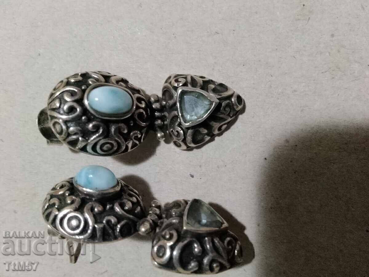 Licitație Cercei larimar natural