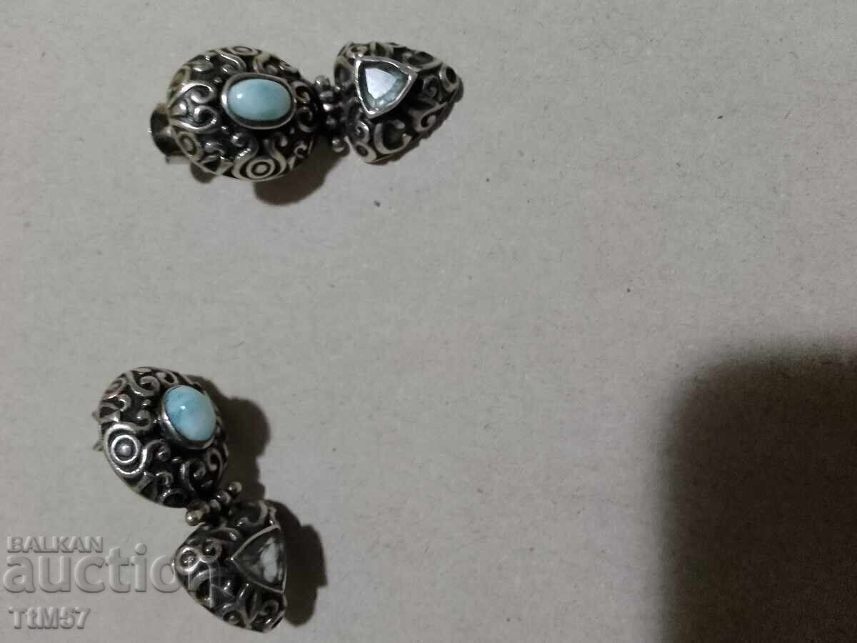 Cercei larimar natural