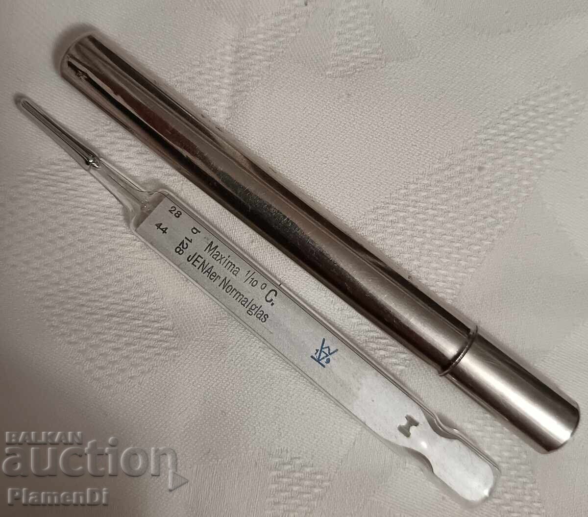 Termometru vechi, autentic JENAer Normalglas Maxima 1/10 cu preț € 23.00 | 44.98 BGN