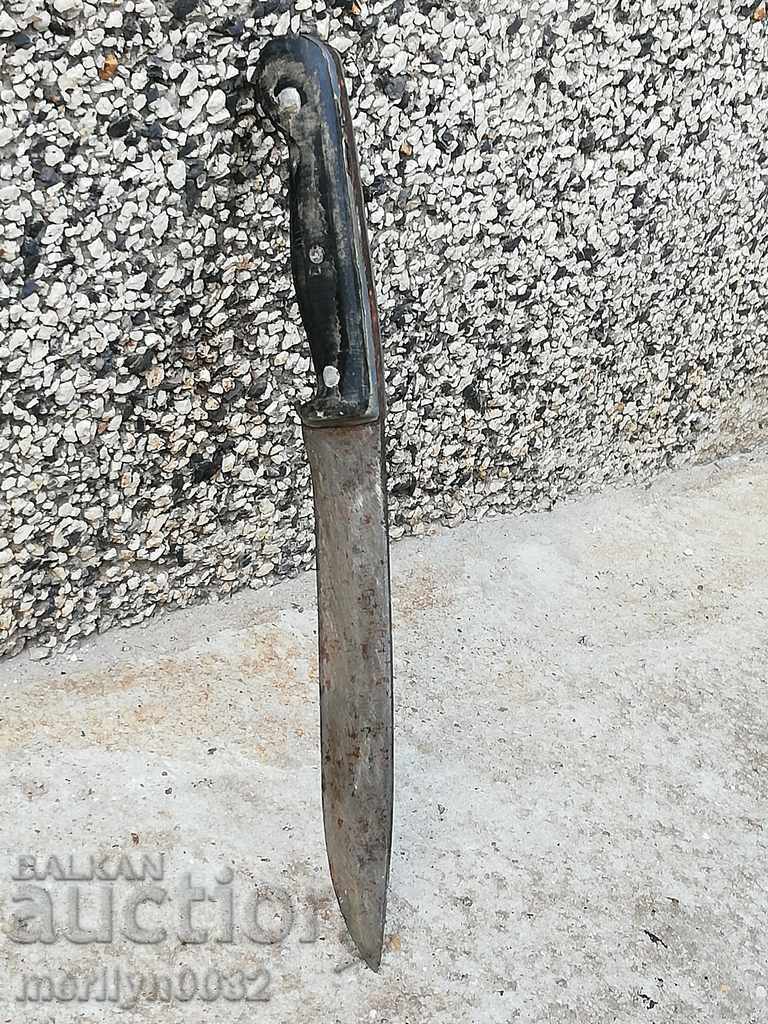 Δημοπρασία Ένα παλιό σφυρήλατο χειροποίητο κρεοπωλείο χωρίς λαβή κουλάκ στιλέτο Δημοπρασία Ένα παλιό σφυρήλατο χειροποίητο κρεοπωλείο χωρίς λαβή κουλάκ στιλέτο