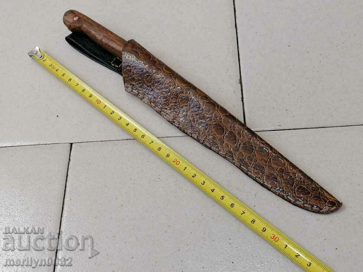 Cuțit de măcelar vechi cu mâner karakulak, ciocan - 5 Cuțit de măcelar vechi cu mâner karakulak, ciocan - 5