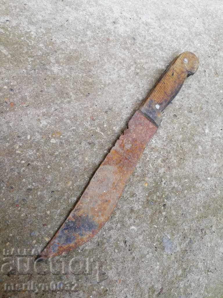 Livrarea Cuțit de măcelar forjat manual vechi, pumnal kulak Livrarea Cuțit de măcelar forjat manual vechi, pumnal kulak
