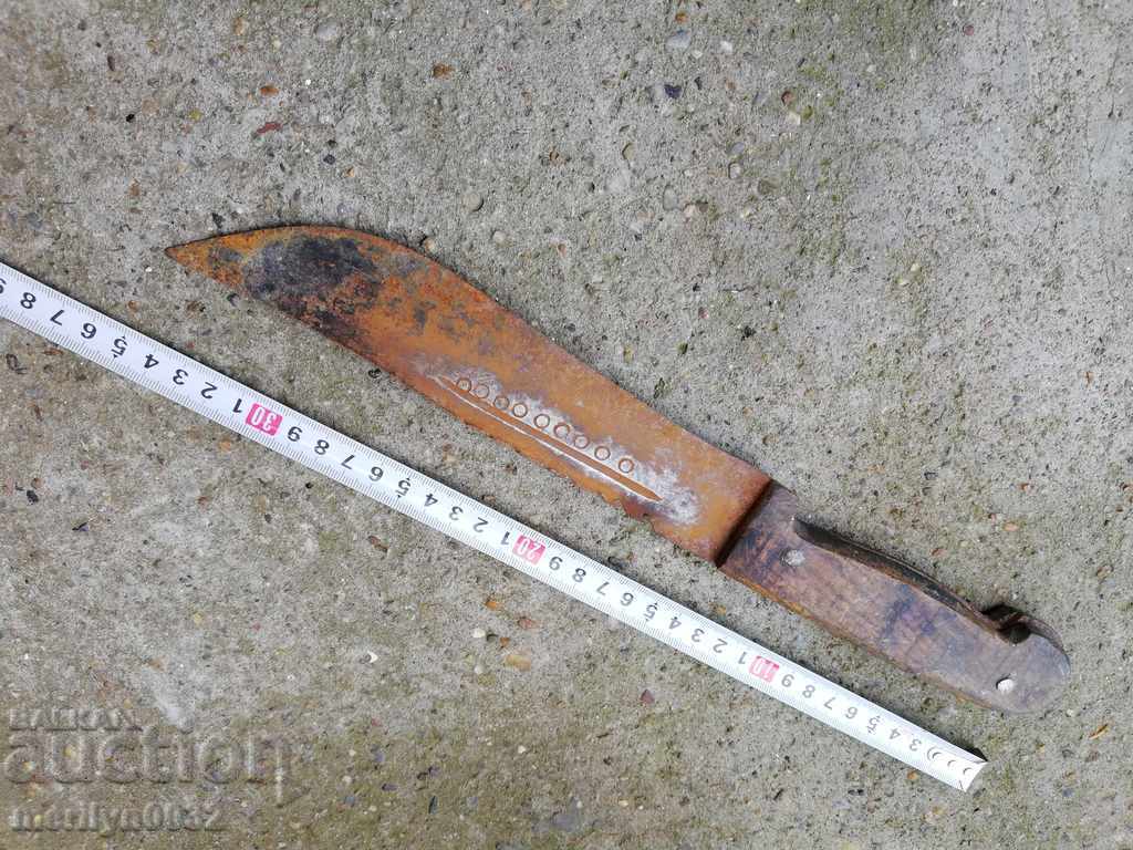 Cuțit de măcelar forjat manual vechi, pumnal kulak - 5 Cuțit de măcelar forjat manual vechi, pumnal kulak - 5