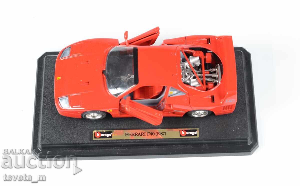 Licitație Bburago Ferrari F40 kit de asamblare scară 1:24 Licitație Bburago Ferrari F40 kit de asamblare scară 1:24