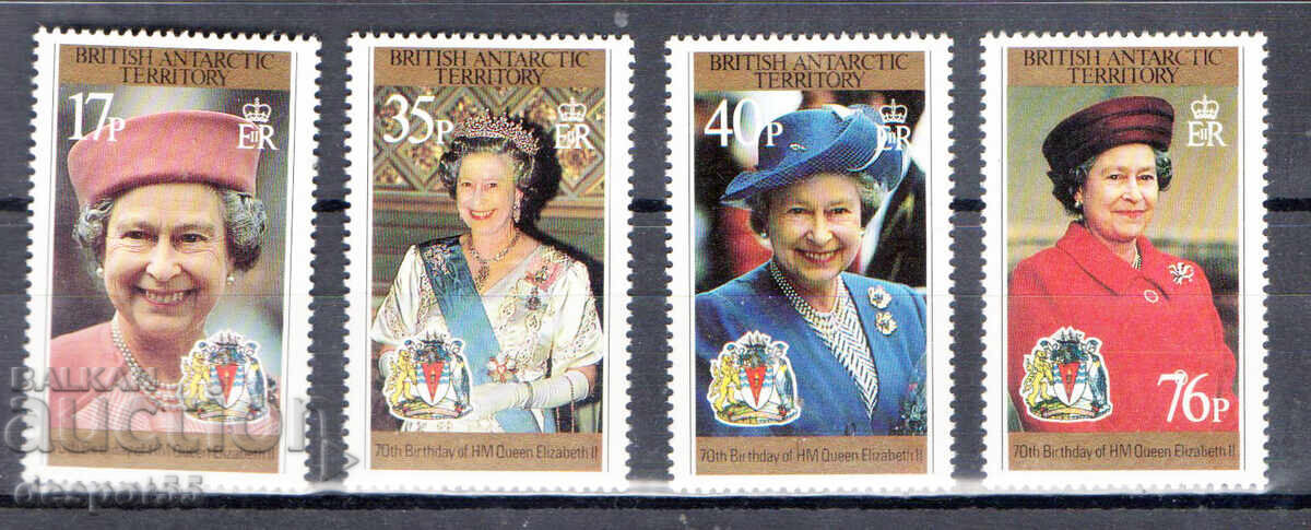 1996. Brit. Antarctica. 70 ani de la nașterea Elisabetei a II-a