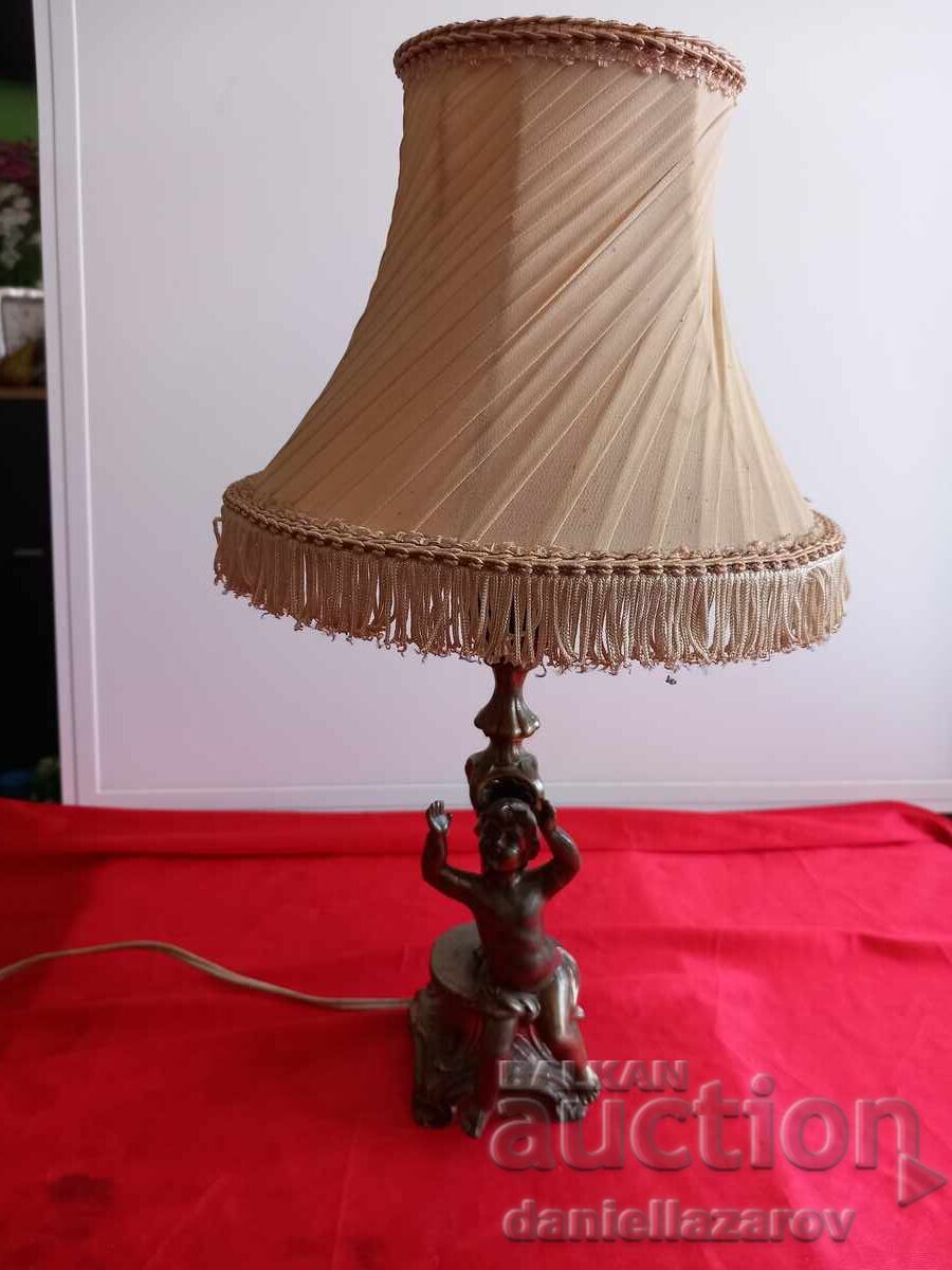 Lampă veche barocă din bronz HERUVIM, Îngeraș