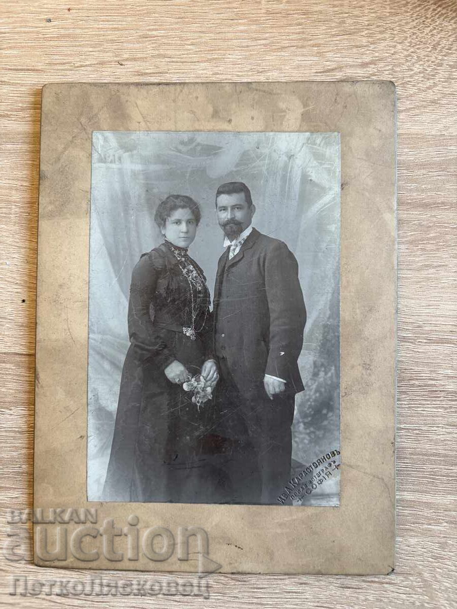 Fotografie veche pe carton Ivan Karastoyanov