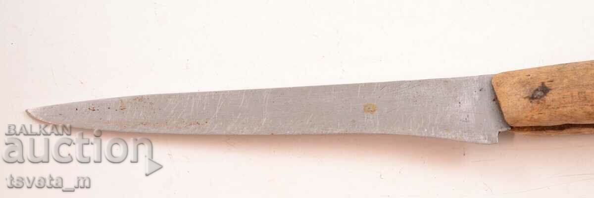 Auction  Antique knife with a wooden handle