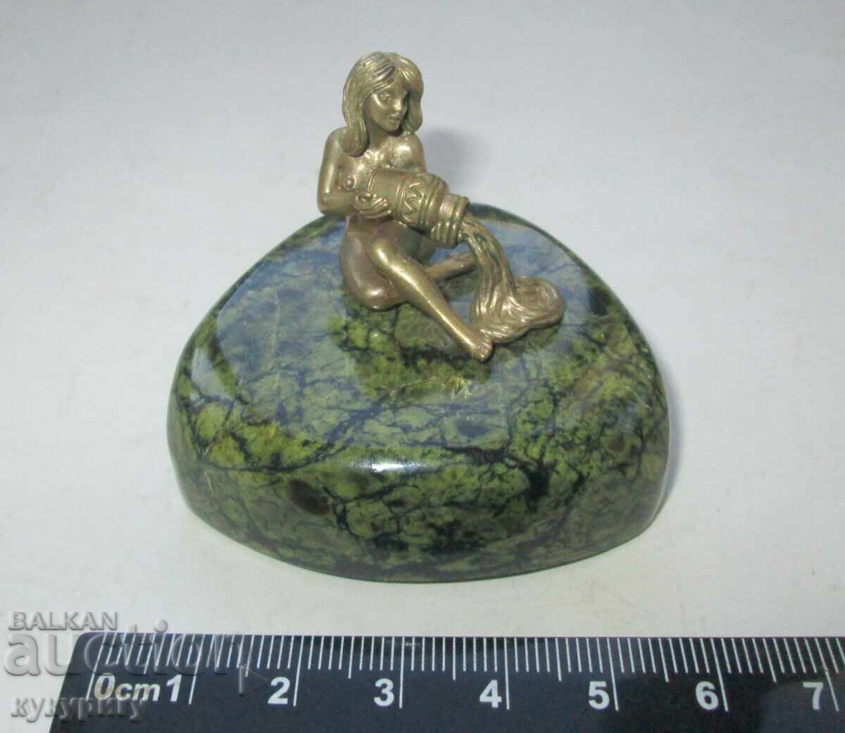 Mică figurină erotică din metal, statuetă zodia Vărsător - 7