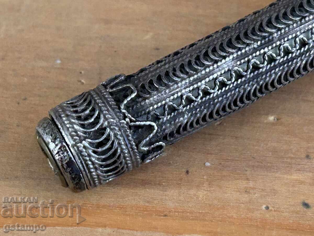 Licitație Țigară Otomană / Argint / 22,5 cm / Filigran Granulație