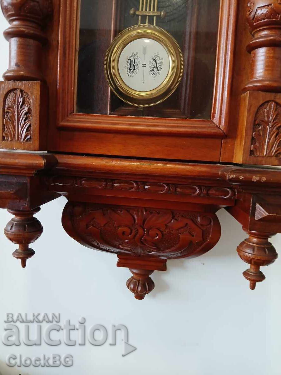 Antique German wall clock Gründerzeit / Historismus - 5