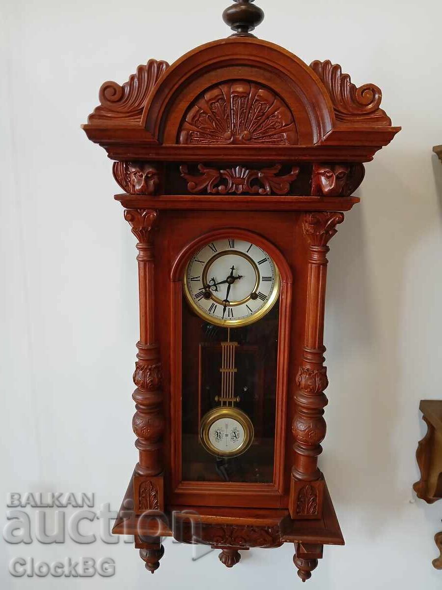 Antique German wall clock Gründerzeit / Historismus