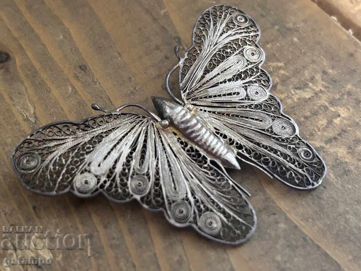 Veche broșă din argint fluture / filigran cu preț € 49.00 | 95.84 BGN