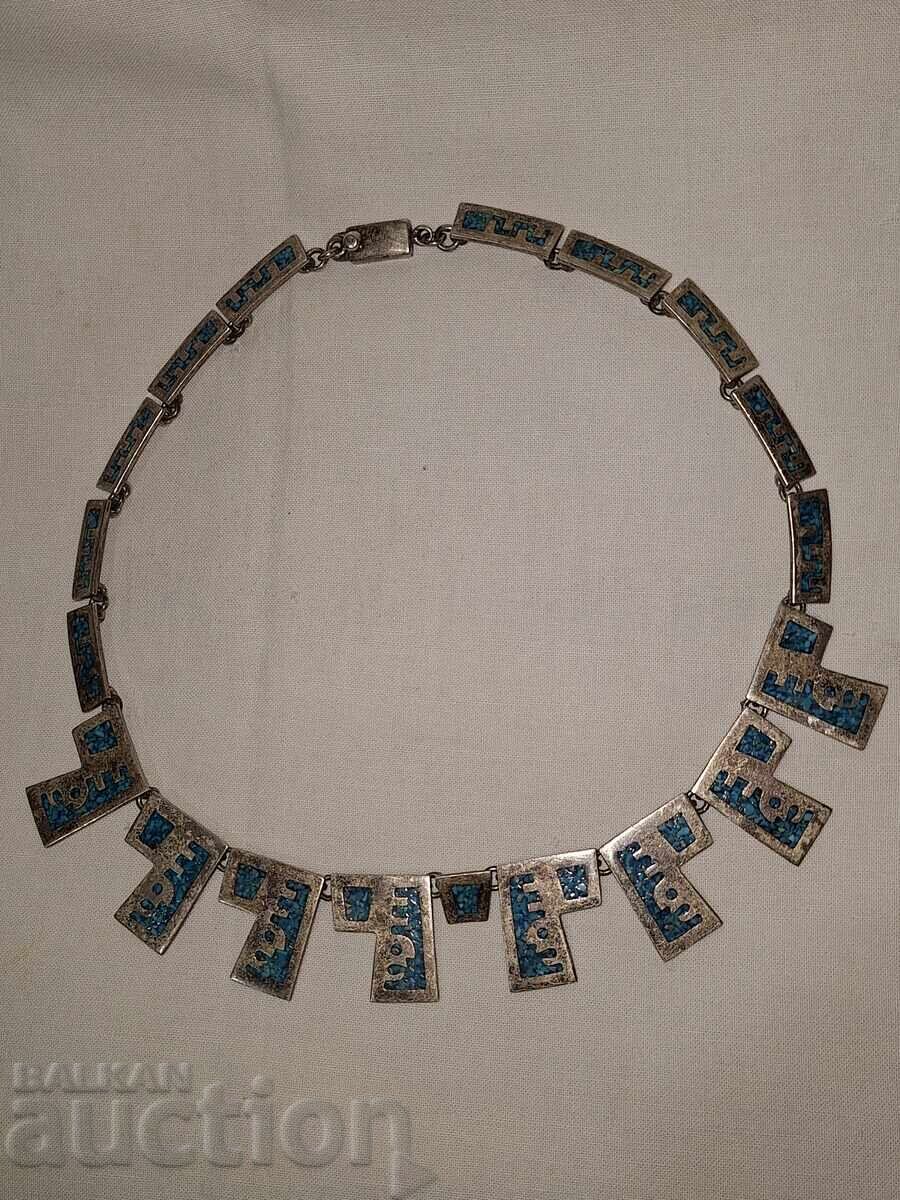 Colier vintage din argint bijuterie