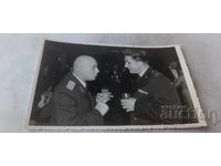 Fotografie Belgrad Colonelul Ivan Kamberov cu un general sârb