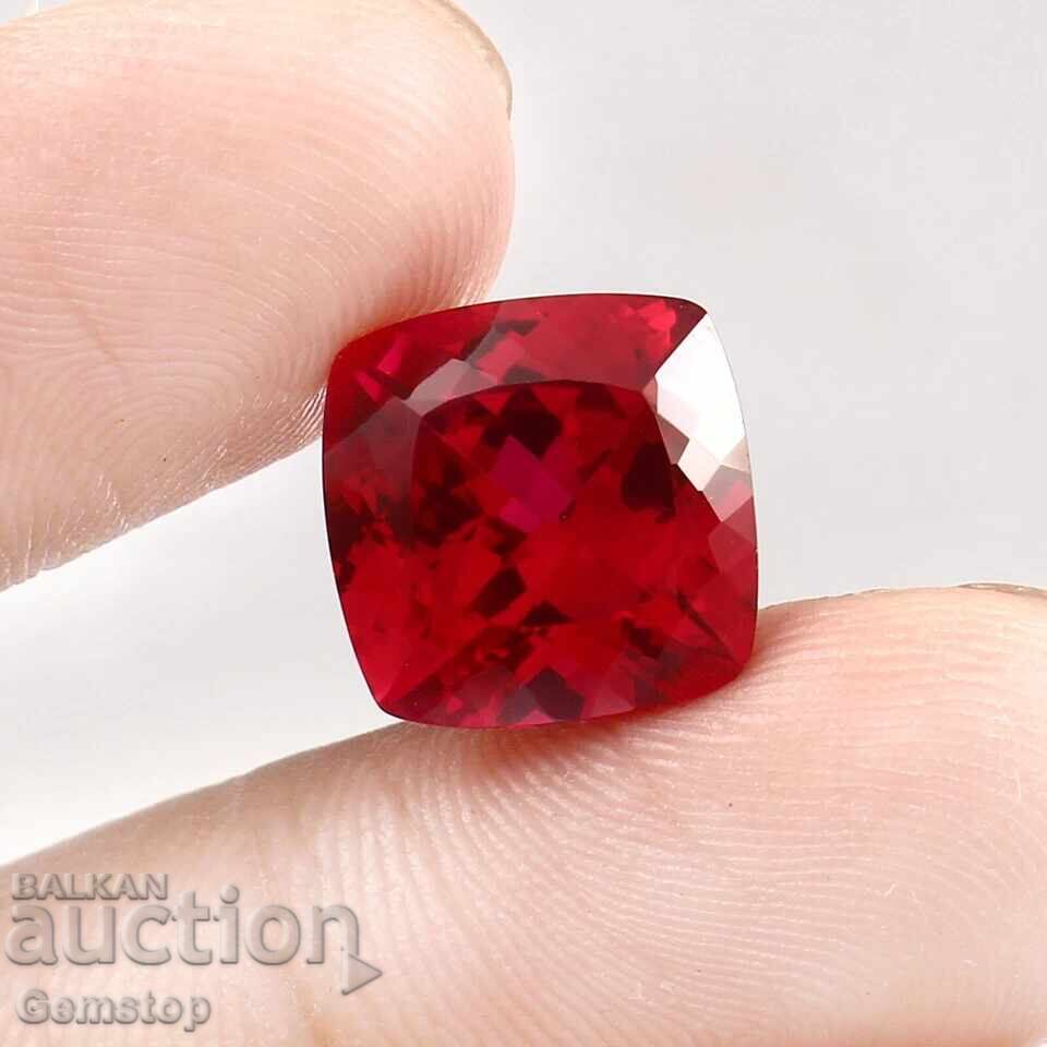 NR! 10.70 ct natural ruby cushion GGL cert. from 1c! with price € 8.50 | 16.62 BGN